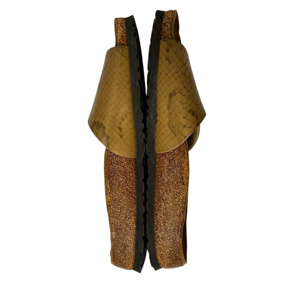 Birkenstock Birki's Catalina Snakeskin Gold Slide Sandals Women’s Size 8 *FLAWS* - Picture 10 of 16